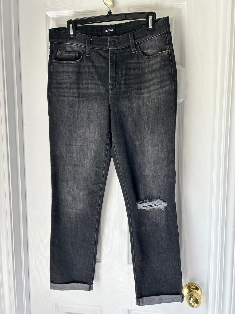 Hudson Natalie Distressed Jeans Black sz 28